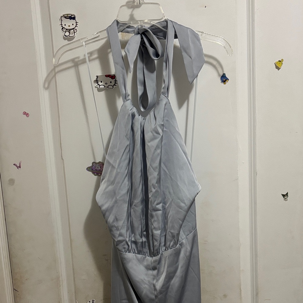 Elegant bridal blue  Halter romper
